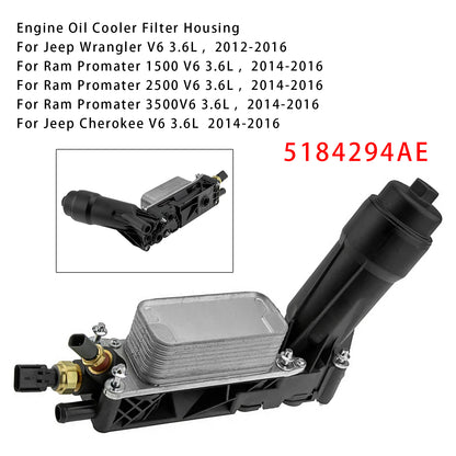 Chrysler Jeep Ram 3.6L 5184294AE Engine Oil Cooler Filter Housing