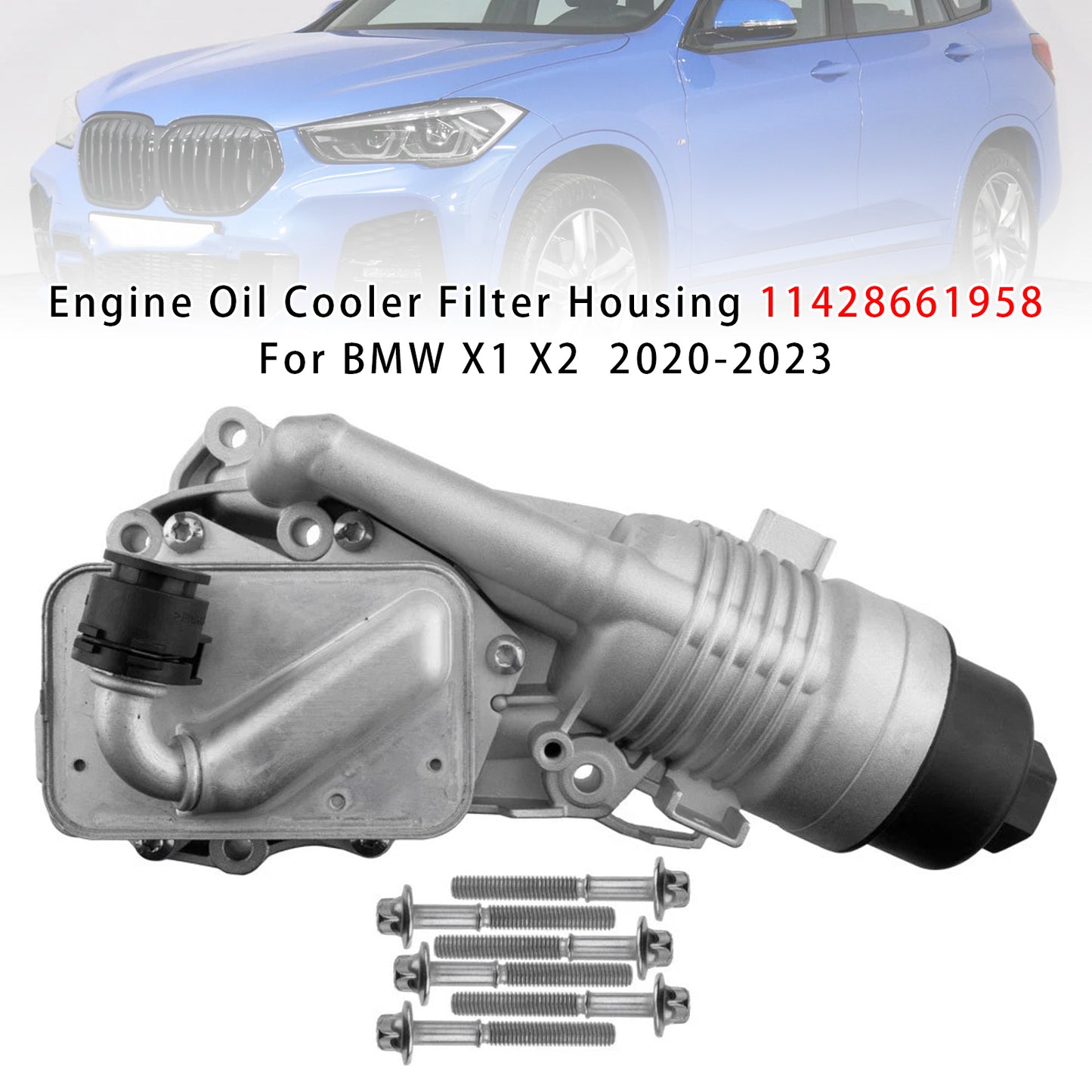 2020-2022 BMW X1 L3 L4 1.5L 2.0L 11428661958 Engine Oil Cooler Filter Housing