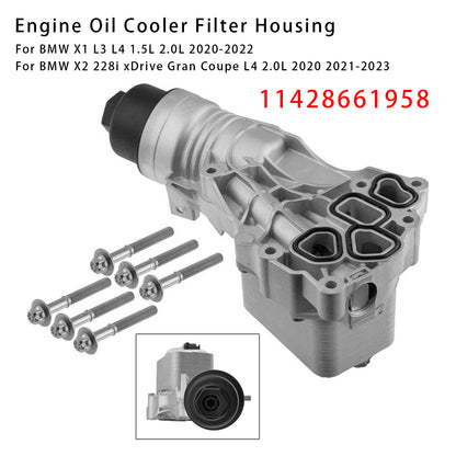 2020-2022 BMW X1 L3 L4 1.5L 2.0L 11428661958 Engine Oil Cooler Filter Housing