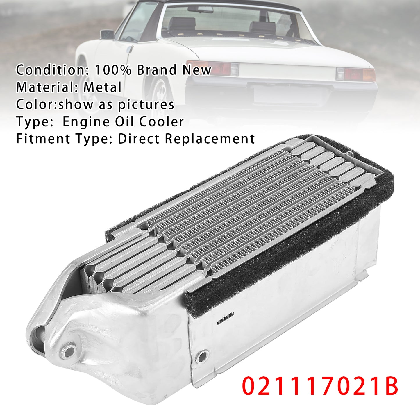 Porsche 914 VW 411 412 Bus Box T2 T3 1.7 1.8 2.0 021117021B Engine Oil Cooler