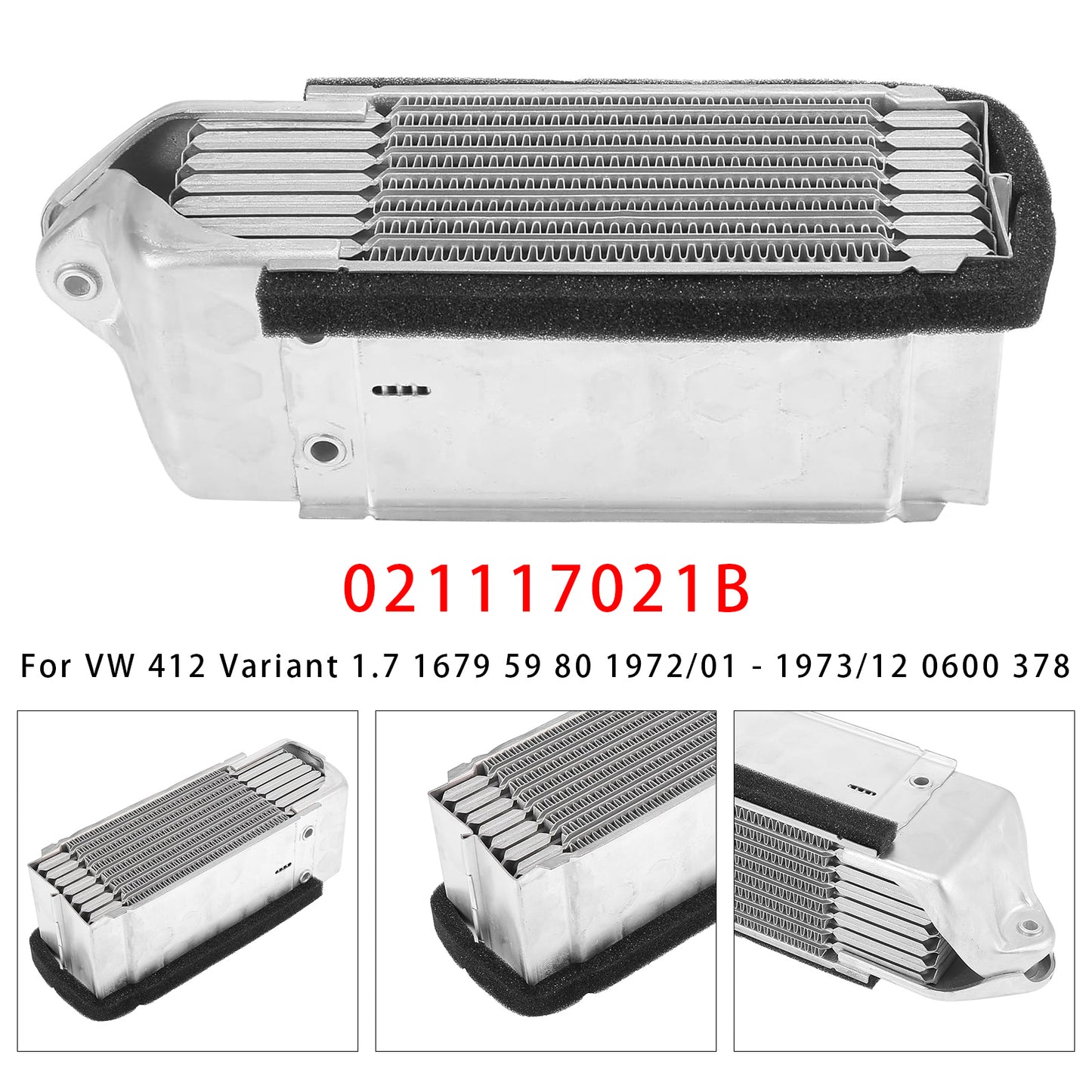 Porsche 914 VW 411 412 Bus Box T2 T3 1.7 1.8 2.0 021117021B Engine Oil Cooler