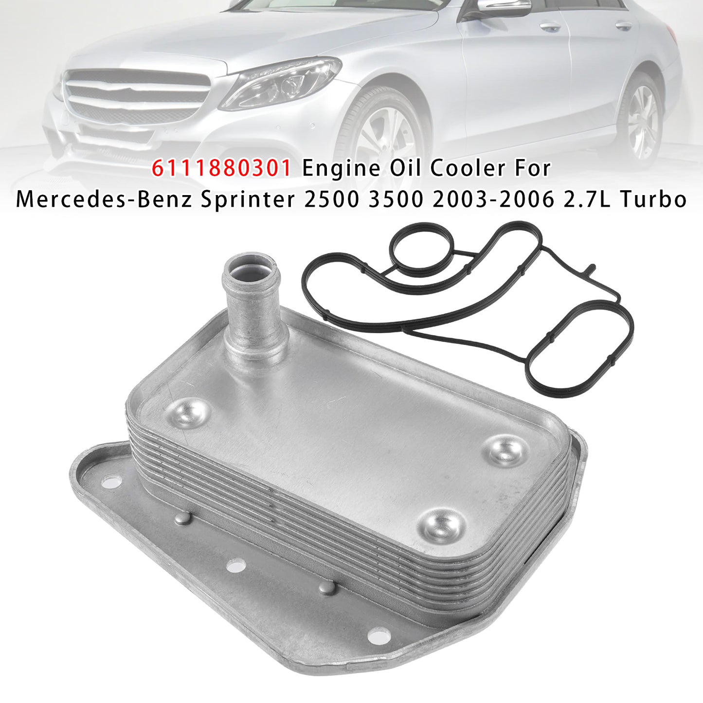 2015 Mercedes-Benz C200 L4 2.0L Sprinter 2010-2012 L4 2.1L 6111880301 Engine Oil Cooler
