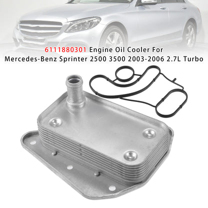 2015 Mercedes-Benz C200 L4 2.0L Sprinter 2010-2012 L4 2.1L 6111880301 Engine Oil Cooler