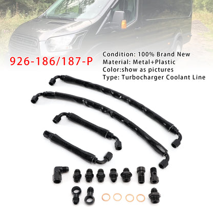 2015-2017 Lincoln Navigator 926-186/187-P Turbocharger Coolant Line Upgrade Kit