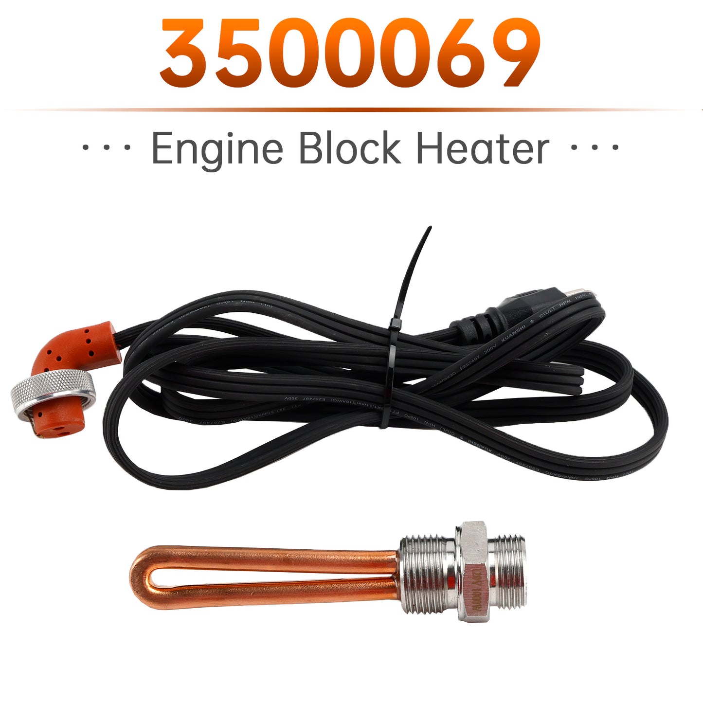 2003-2010 Interna-tional VT275 VT365 3500069 Engine Block Heater