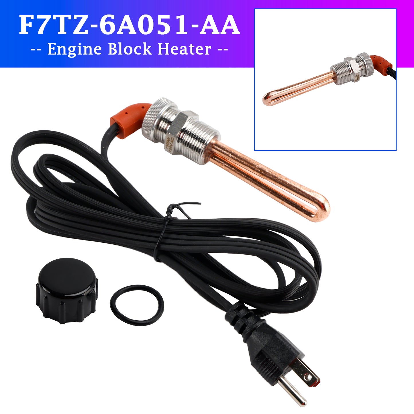 97-03 Ford 7.3 7.3L Diesel 120V 1000W F7TZ-6A051-AA Engine Block Heater