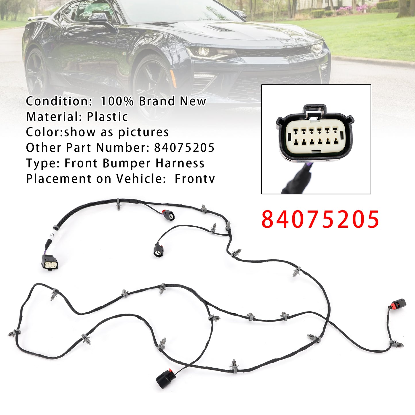 2016-2018 Camaro 84075205 Front Bumper Grille Bumper Components Harness