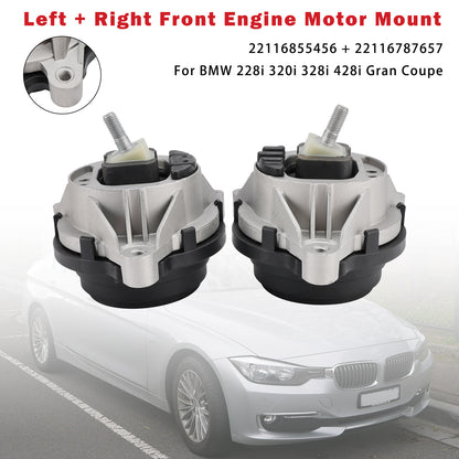 2012-2016 BMW 320i F30 L4 2.0L 22116867441 Left + Right Front Engine Motor Mount
