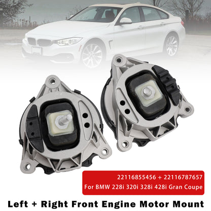 2012-2016 BMW 320i F30 L4 2.0L 22116867441 Left + Right Front Engine Motor Mount
