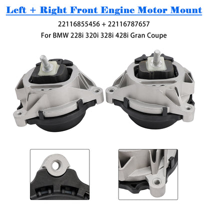 2012-2016 BMW 320i F30 L4 2.0L 22116867441 Left + Right Front Engine Motor Mount