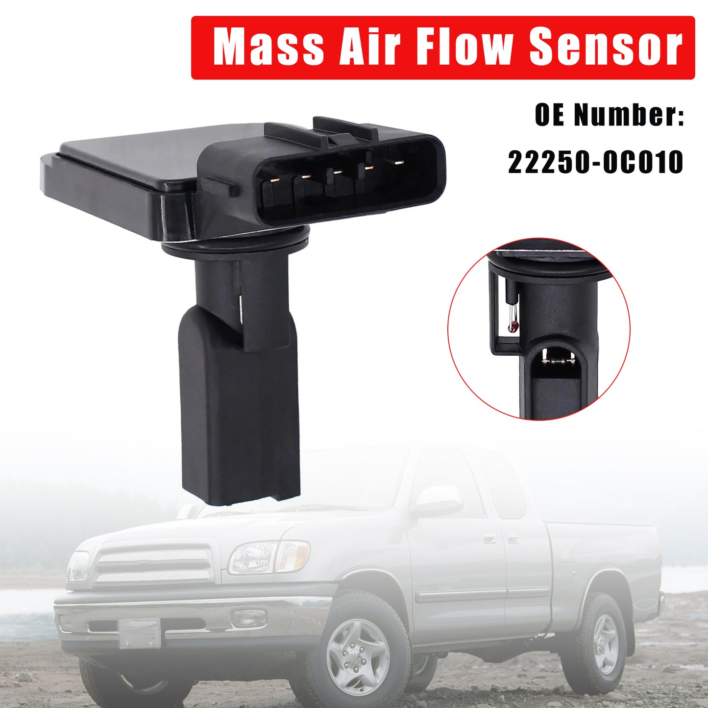 1997-2004 Toyota Tacoma T100 4Runner 2.4 2.7L 22250-0C010 Mass Air Flow Sensor