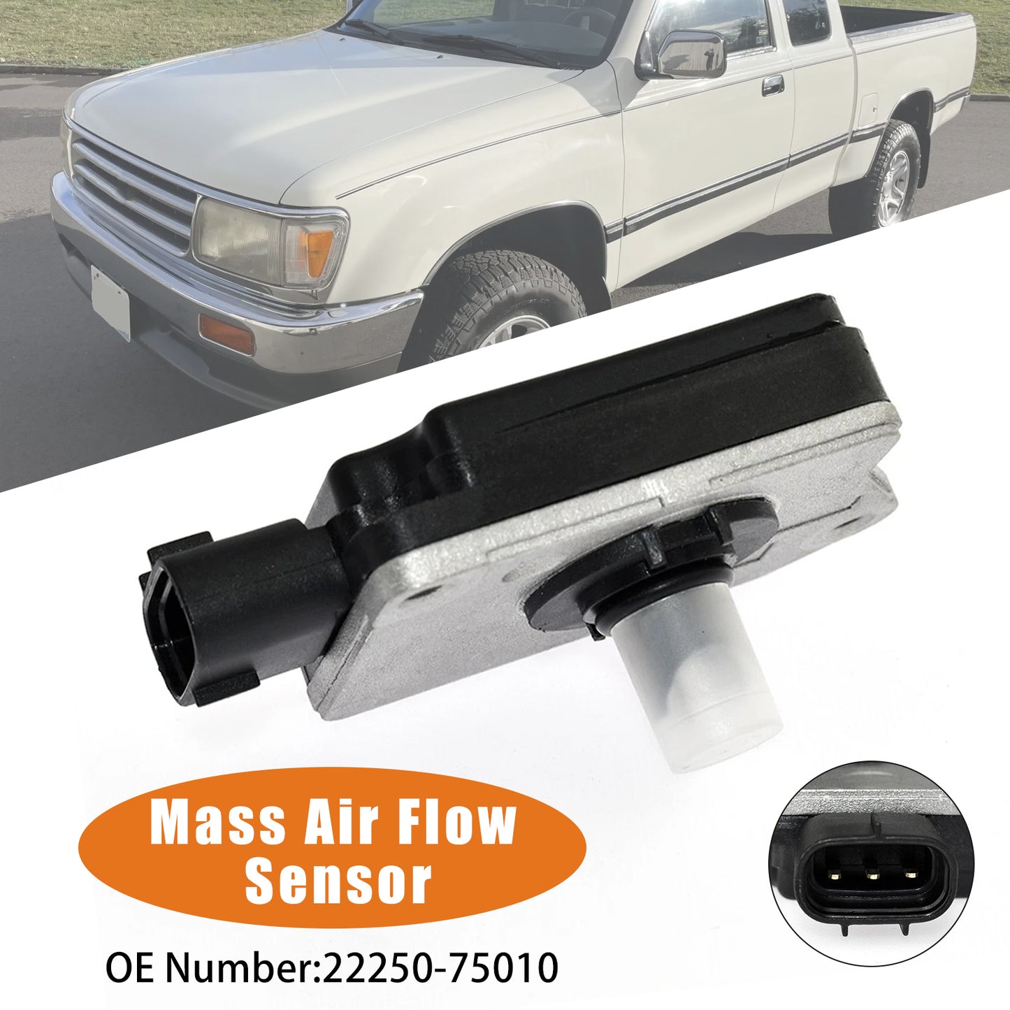 1995-1996 Toyota Tacoma 2.7L and 4WD 22250-75010 Mass Air Flow Sensor