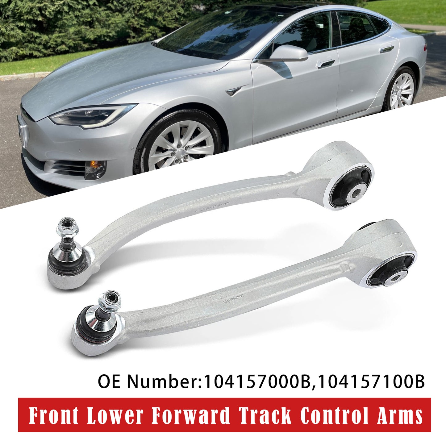 2015-2022 Tesla Model X 5YJX 90D AWD Hatchback 104157000B 2x Front Lower Forward Track Control Arms