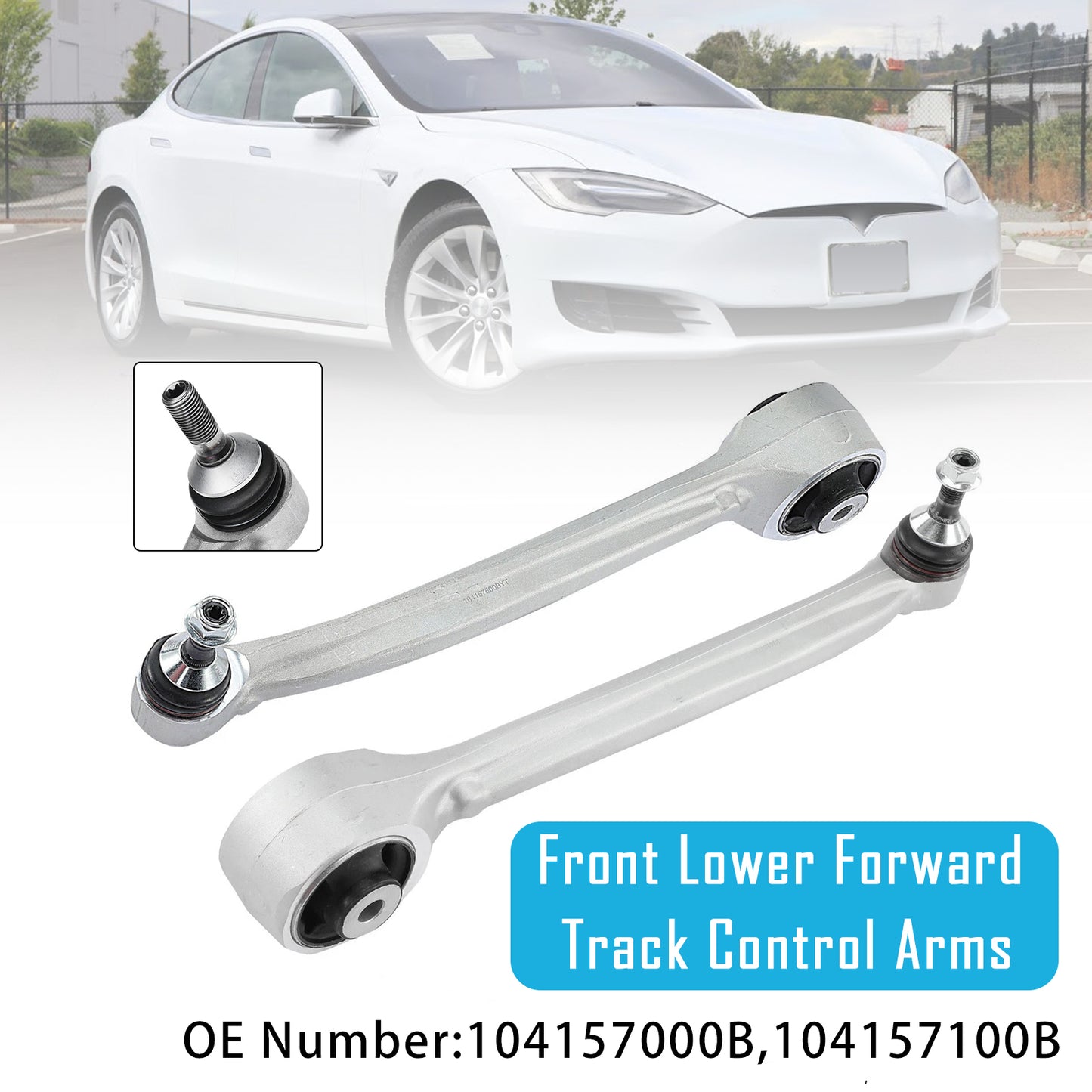 2015-2022 Tesla Model X 5YJX 90D AWD Hatchback 104157000B 2x Front Lower Forward Track Control Arms