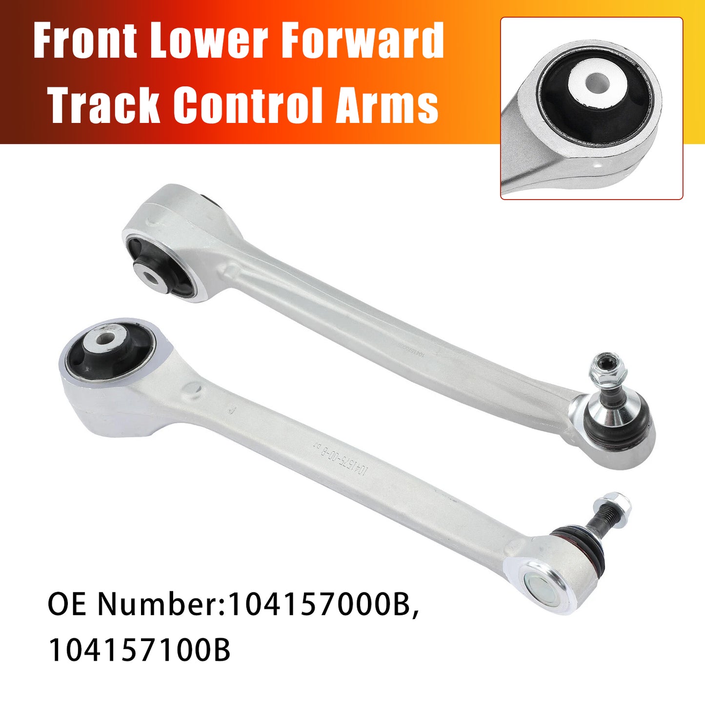 2015-2022 Tesla Model X 5YJX 90D AWD Hatchback 104157000B 2x Front Lower Forward Track Control Arms