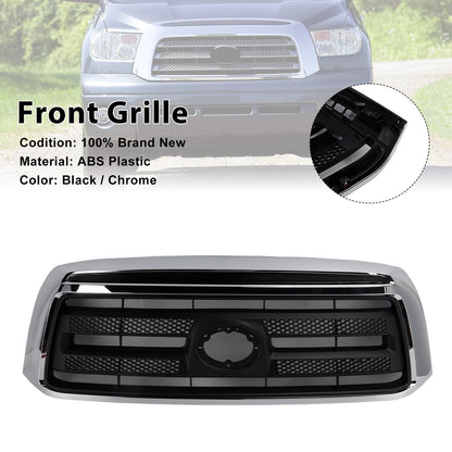 2006-2009 Toyota Tundra Matte Black Chrome Front Bumper Grill Grille Fit
