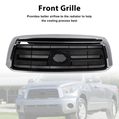 2006-2009 Toyota Tundra Matte Black Chrome Front Bumper Grill Grille Fit