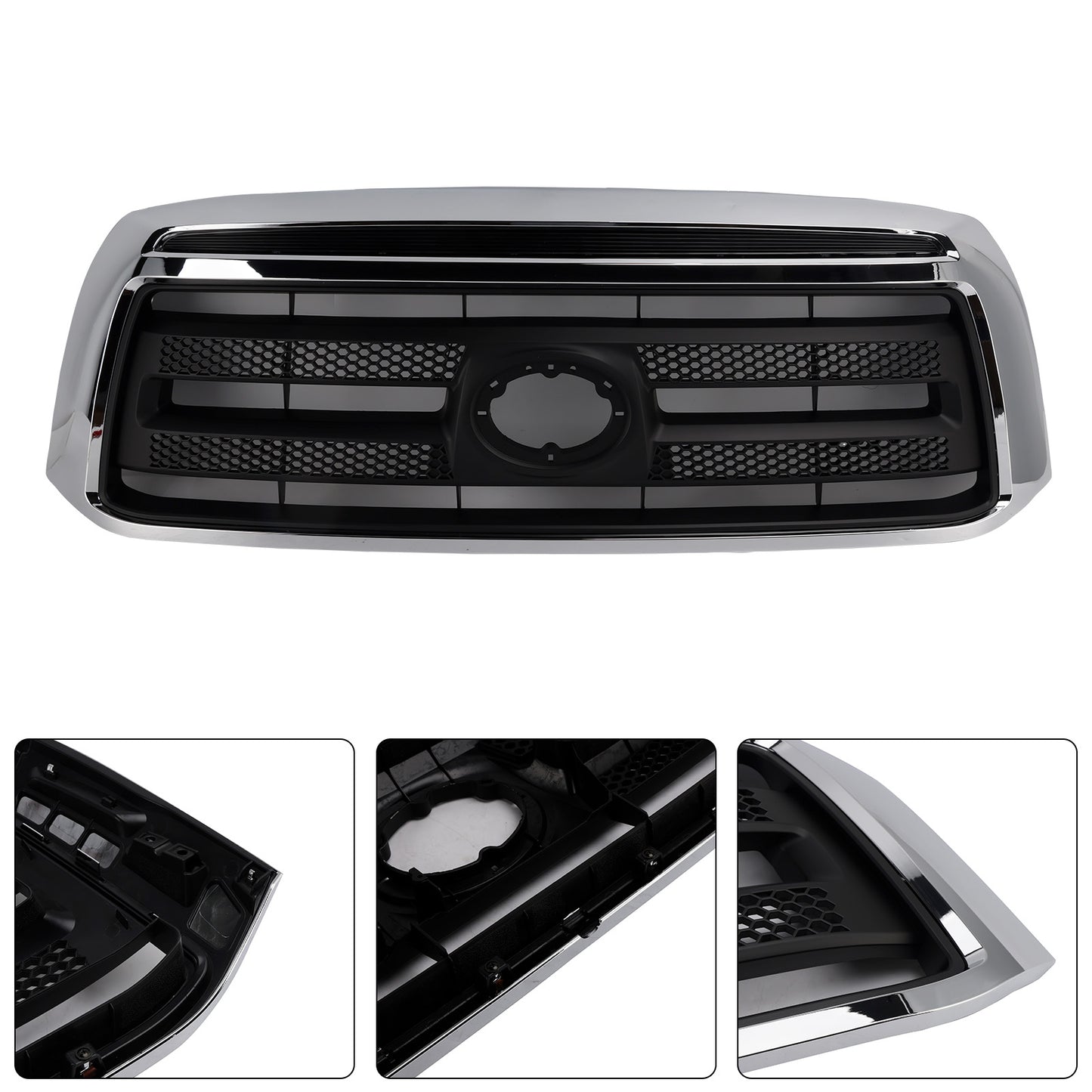 2006-2009 Toyota Tundra Matte Black Chrome Front Bumper Grill Grille Fit