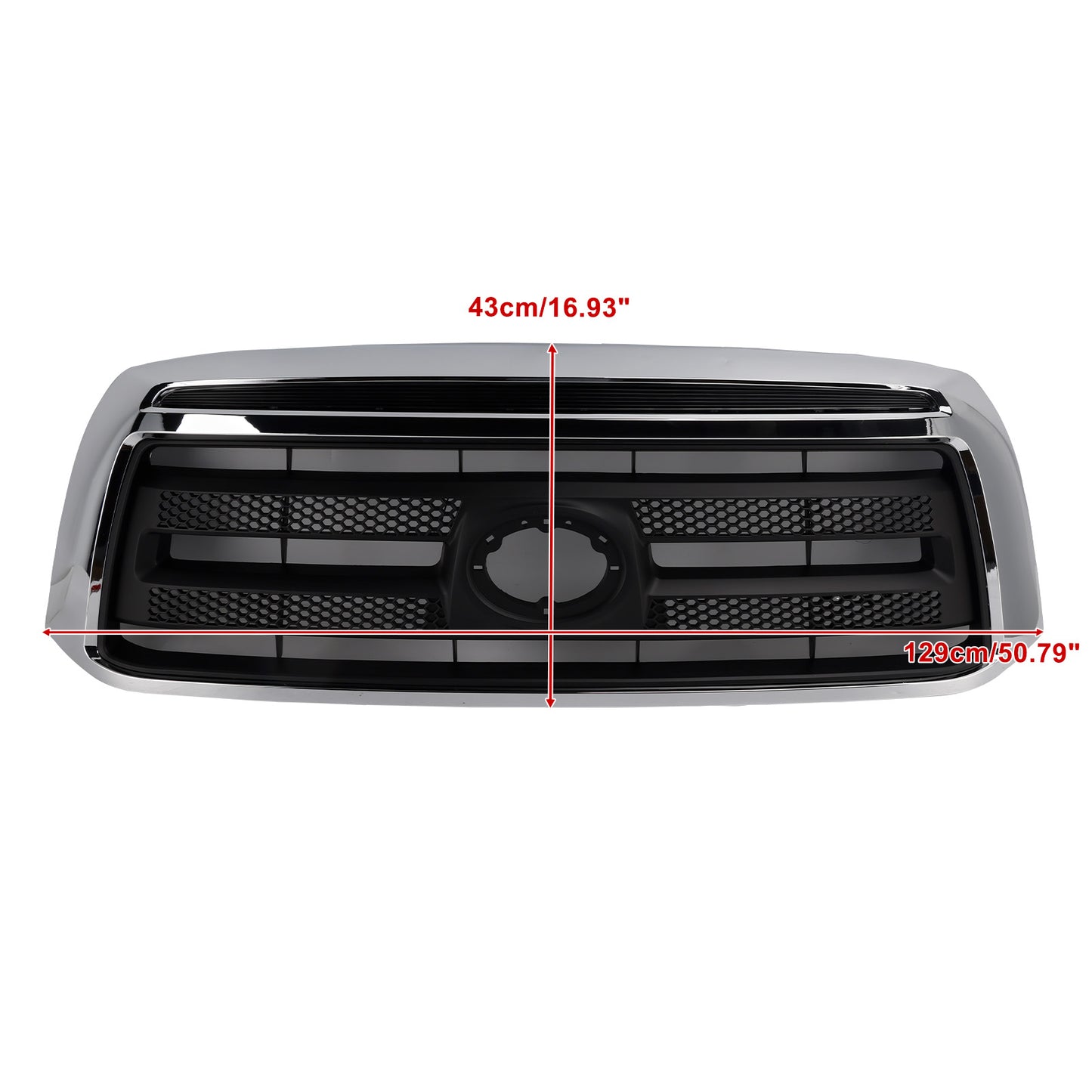 2006-2009 Toyota Tundra Matte Black Chrome Front Bumper Grill Grille Fit
