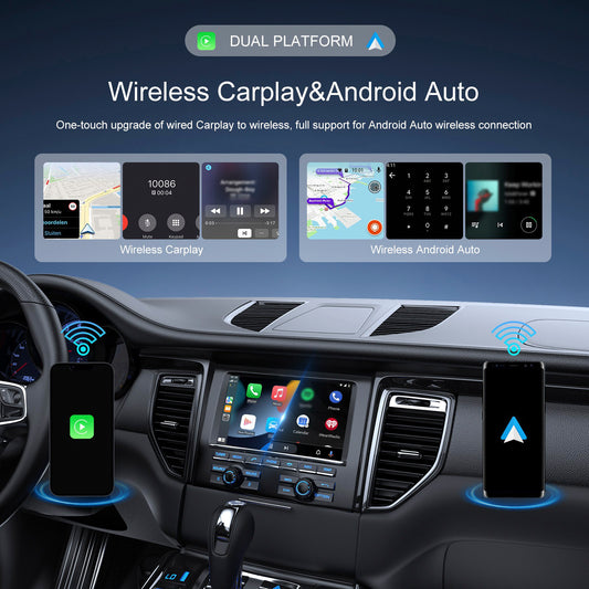 2 in 1 USB Car Dongle Connect Box Wireless Apple Carplay Android Auto Adapter
