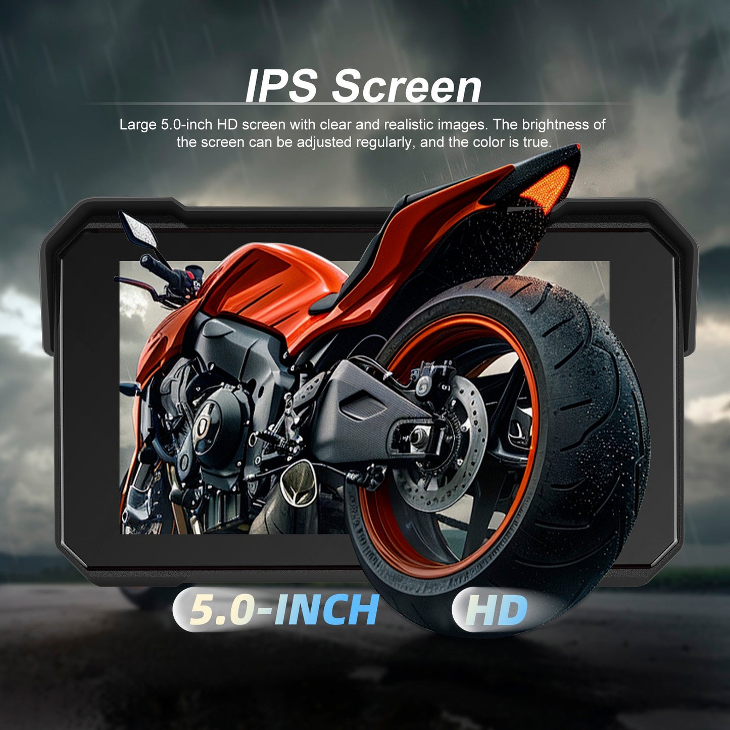 Motorcycles 5-inch Wireless CarPlay Android Auto Navigation Waterproof