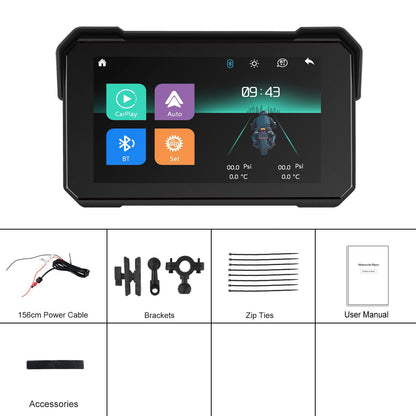 Motorcycles 5-inch Wireless CarPlay Android Auto Navigation Waterproof