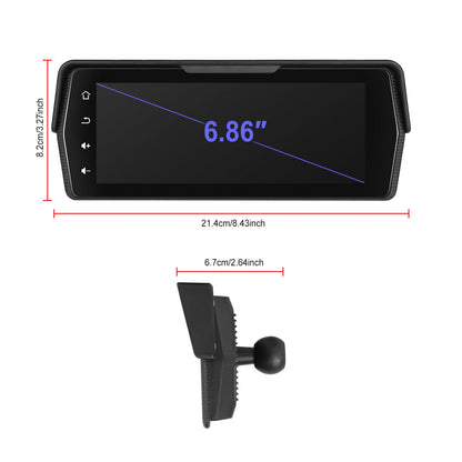 Motorcycles 6.86-inch PND Dual Recording Wireless CarPlay Android Auto