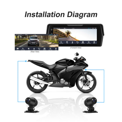 Motorcycles 6.86-inch PND Dual Recording Wireless CarPlay Android Auto