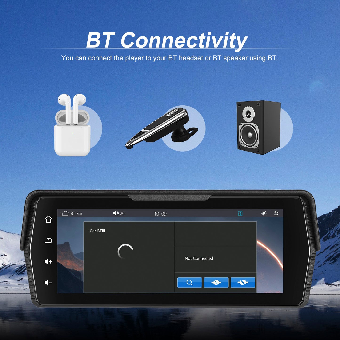 Motorcycles 6.86-inch PND Dual Recording Wireless CarPlay Android Auto