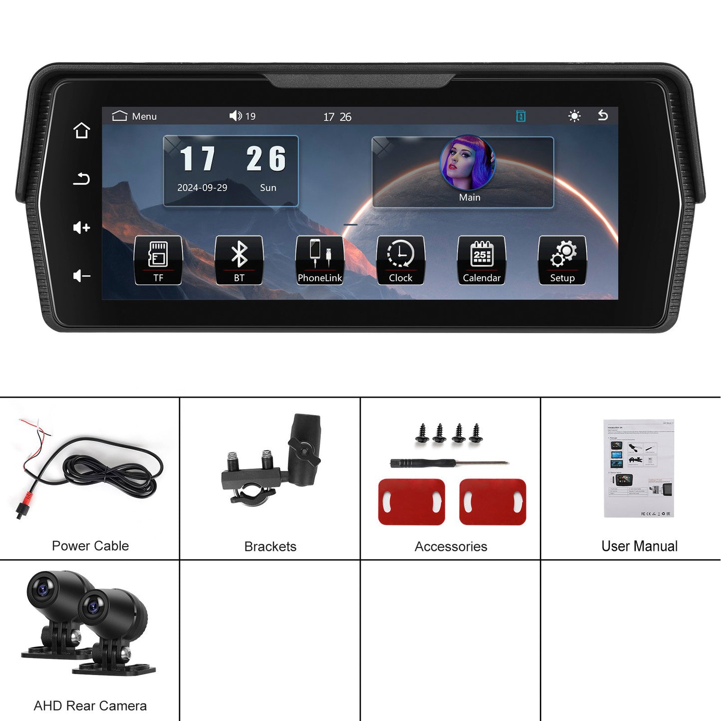 Motorcycles 6.86-inch PND Dual Recording Wireless CarPlay Android Auto
