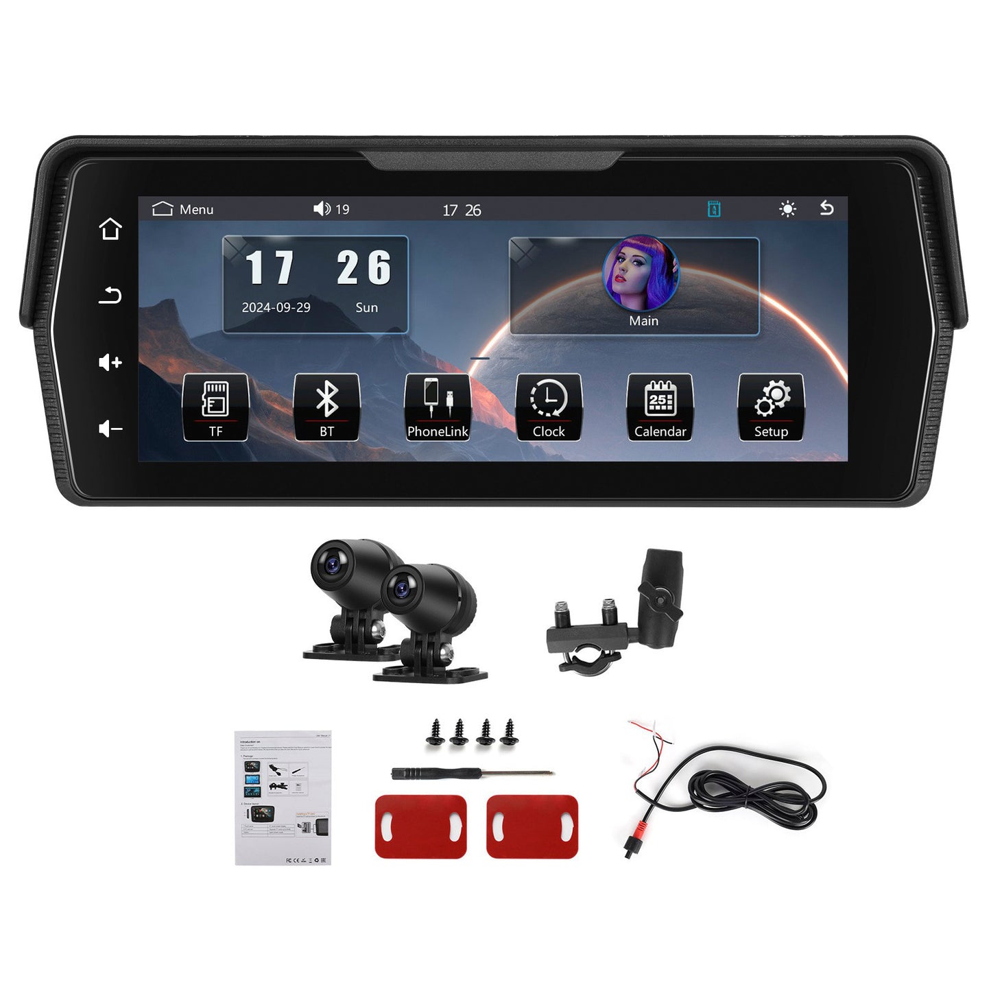 Motorcycles 6.86-inch PND Dual Recording Wireless CarPlay Android Auto
