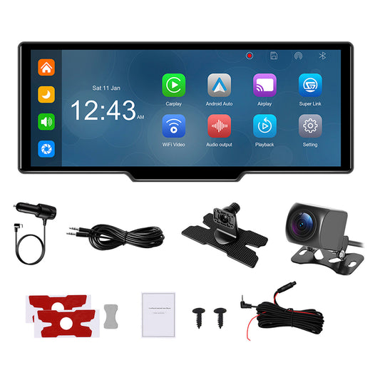 10.26" Portable Bluetooth Car Navigation Carplay Wireless Car Radio AHD Camera