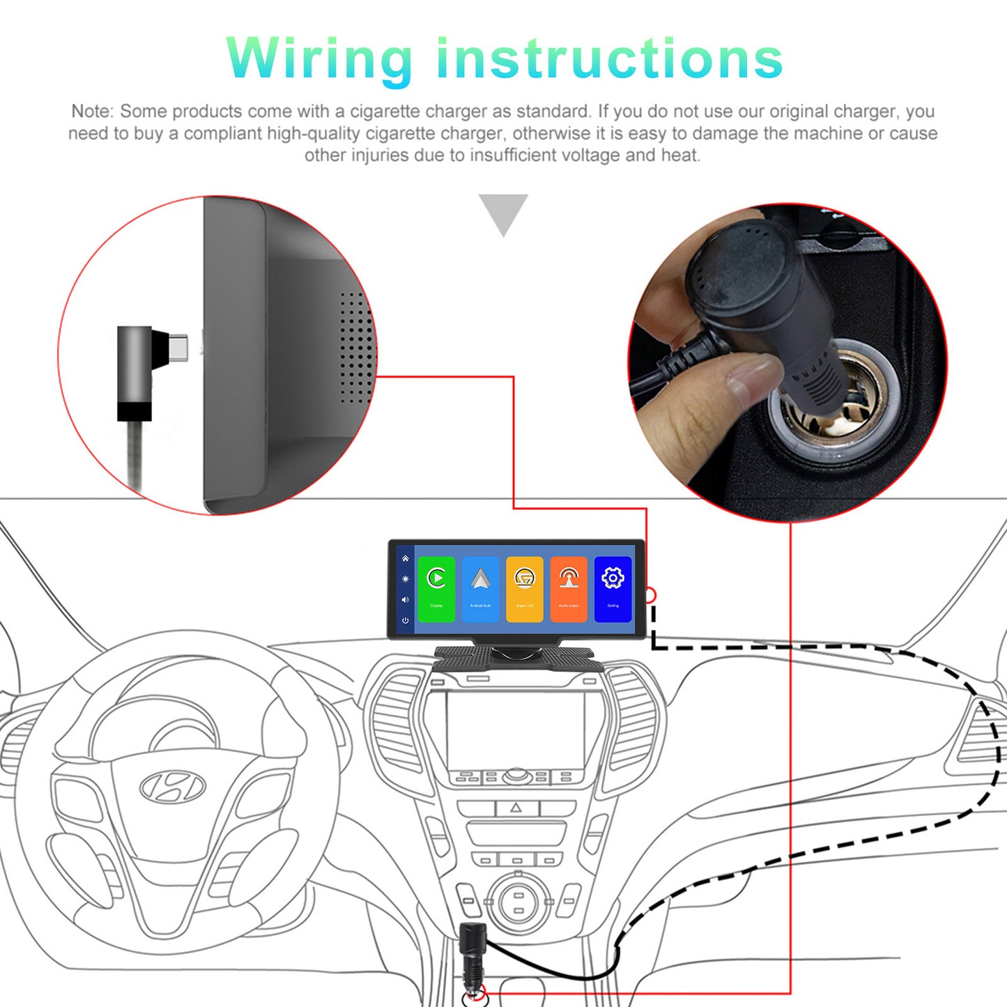 10.26inch HD Car Display Car Navigation System CarPlay all-in-one Machine Camera
