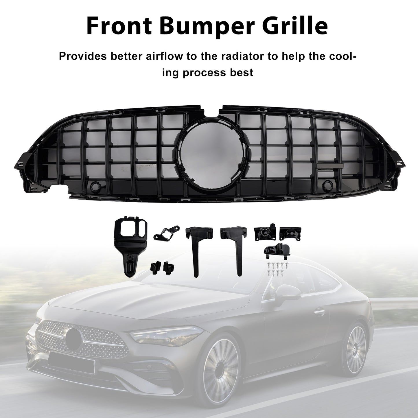 2024-2026 Mercedes-Benz CLE-Class W236 A236 C236 CLE300 CLE450 Bumper Grille Grill