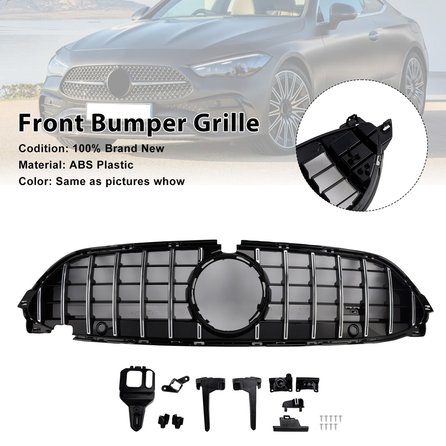 2024-2026 Mercedes-Benz CLE-Class W236 C236 Front Bumper Grille Grill Fit