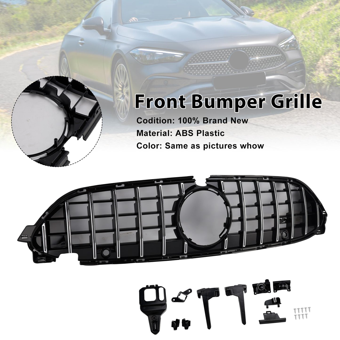 2024-2026 Mercedes-Benz CLE-Class W236 C236 Front Bumper Grille Grill Fit