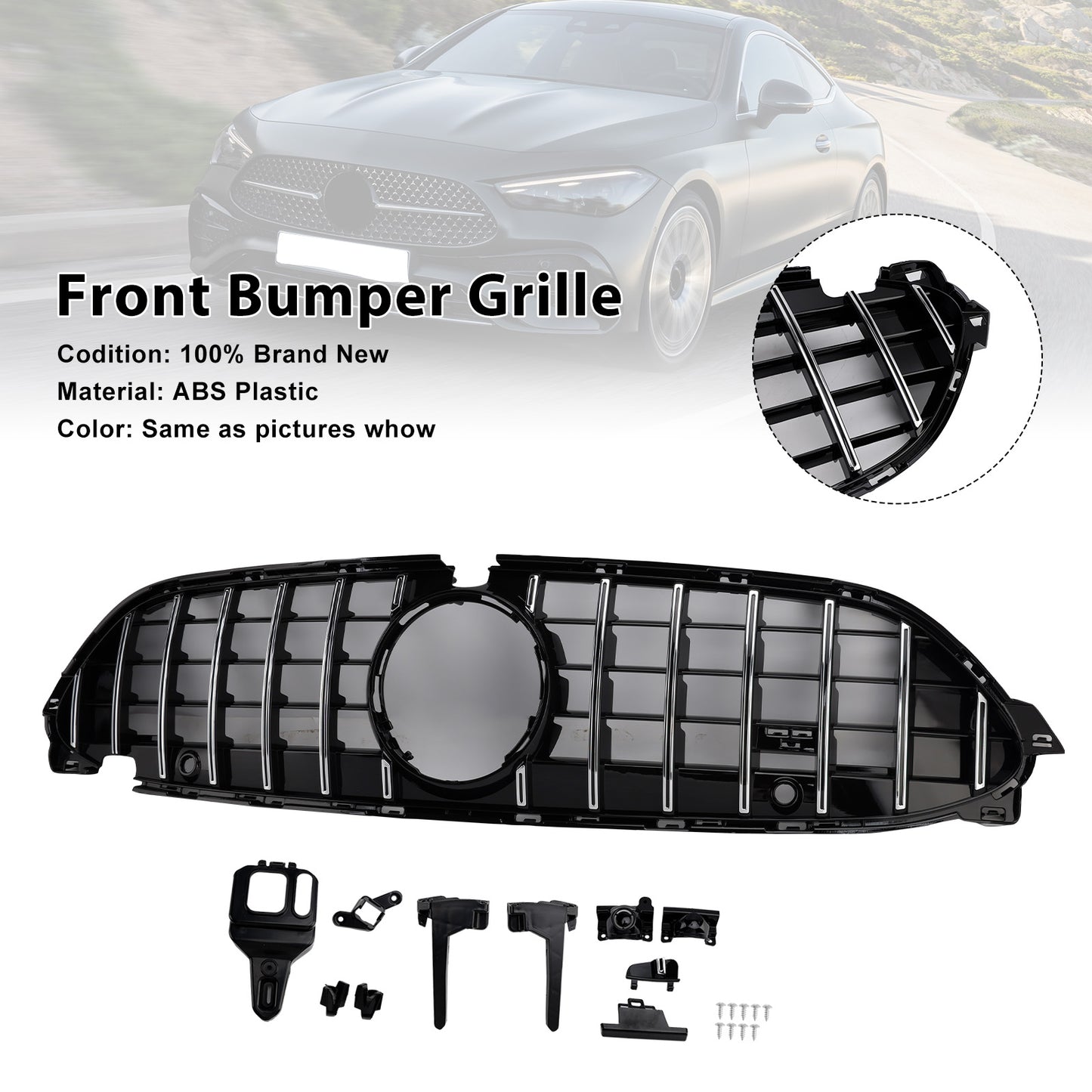 2024-2026 Mercedes-Benz CLE-Class W236 C236 Front Bumper Grille Grill Fit