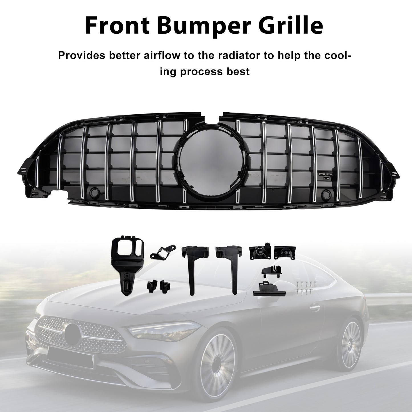 2024-2026 Mercedes-Benz CLE-Class W236 C236 Front Bumper Grille Grill Fit