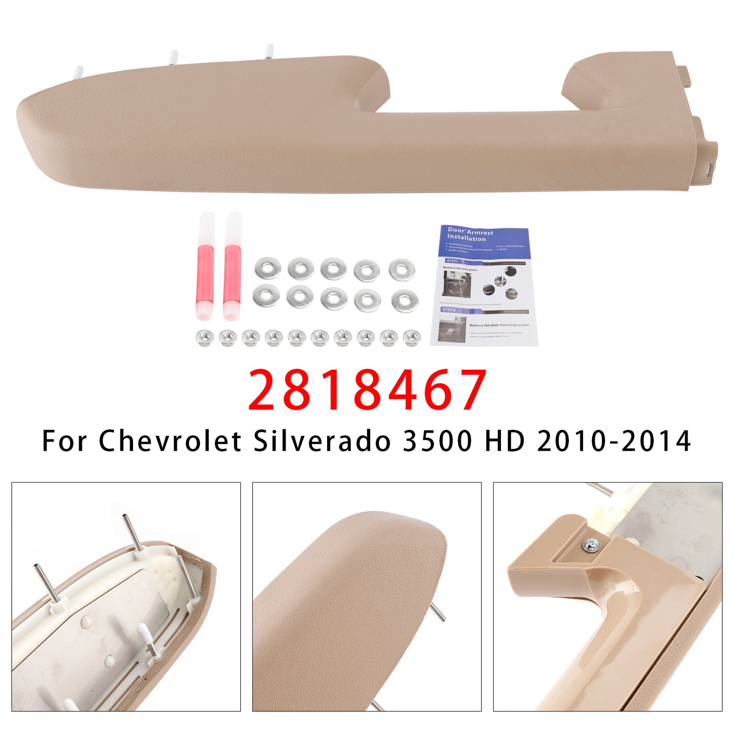 2010-2013 Chevrolet Silverado 1500 2818467 Left Driver Side Armrest Repair