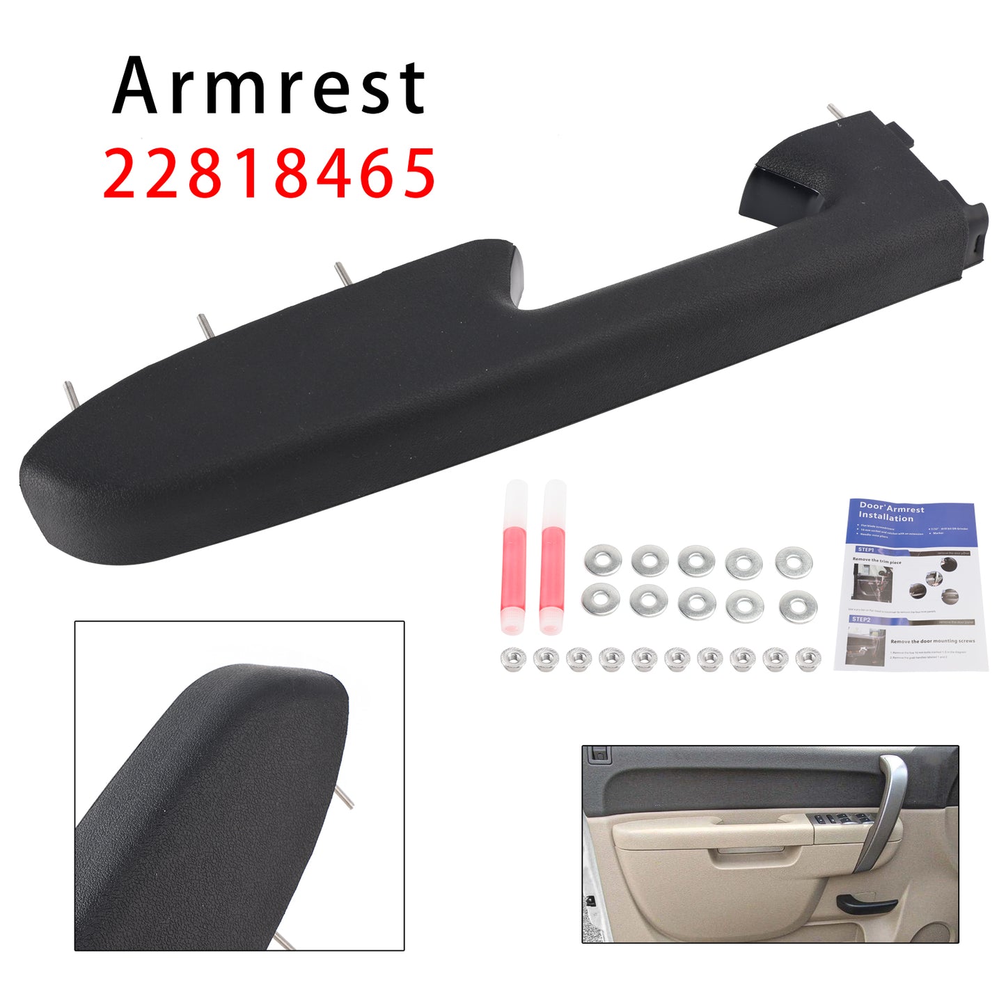 2010-2014 Chevrolet Silverado 3500 HD 22818465 Left Driver Side Armrest Repair