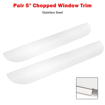 2005-2024 Peterbilt 379/ 386/ 389 Pair 5" Chopped Window Trim Stainless Steel