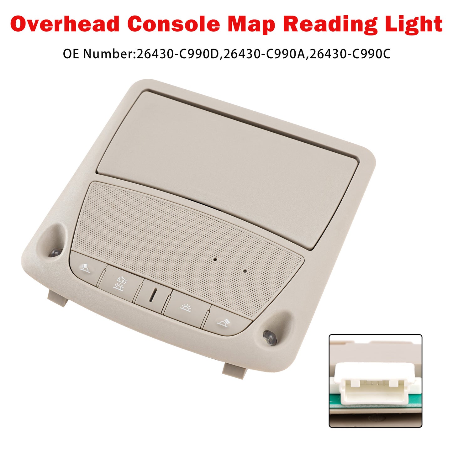2013-2018 Nissan Bluebird SYLPHY 26430-C990A Overhead Console Map Reading Light Gray