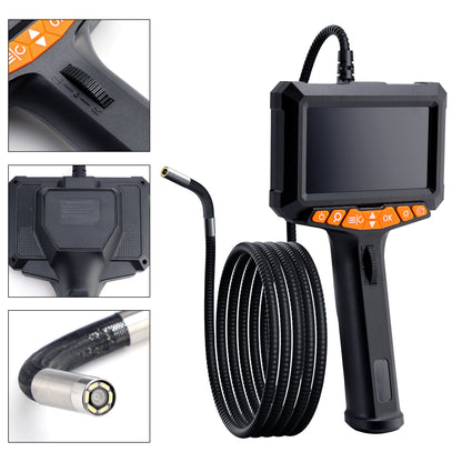 5" LED 2-Way 360°Endoscope W/Light Industrial Articulating Borescope Camera