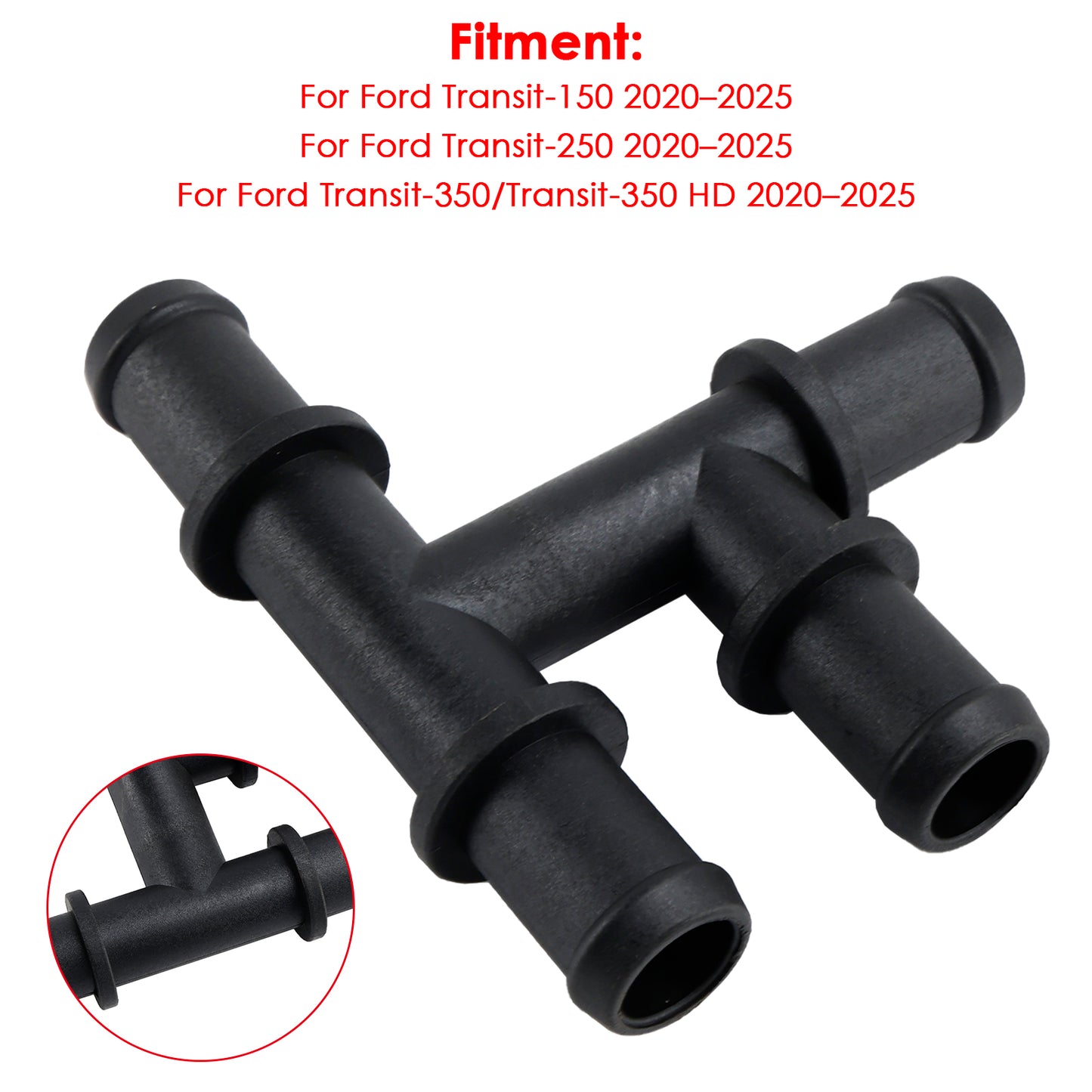 Ford Transit LK4Z-18B402-E Heater Core Coolant Connector Hose 4 Way Tube