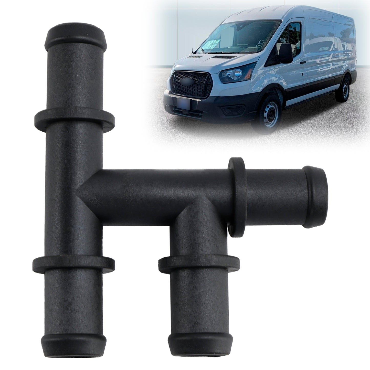 Ford Transit LK4Z-18B402-E Heater Core Coolant Connector Hose 4 Way Tube