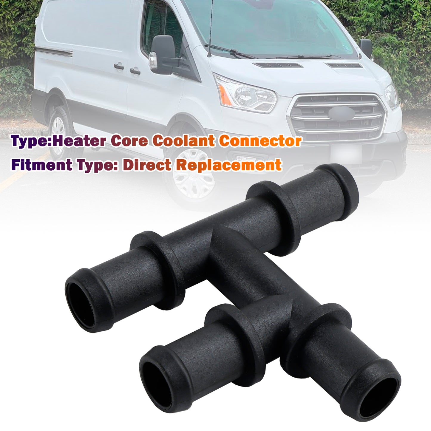 Ford Transit LK4Z-18B402-E Heater Core Coolant Connector Hose 4 Way Tube