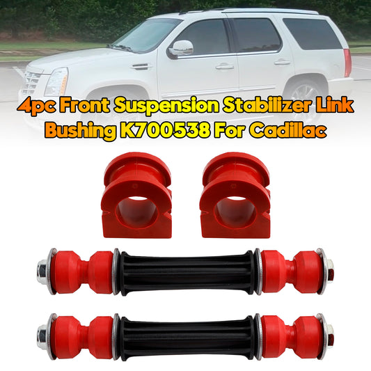 Cadillac K700538 4pc Front Suspension Stabilizer Link & Bushing Kit