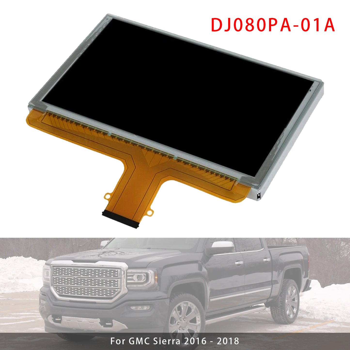 2015-2018 Chevrolet Silverado GMC Sierra DJ080PA-01A 8 Inches Radio Touch-Screen Glass Digitizer