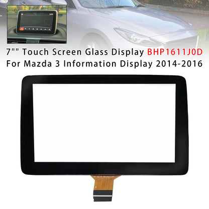 2014-2016 Mazda 3 Information Display BHP1611J0D 7" Touch Screen Glass Display