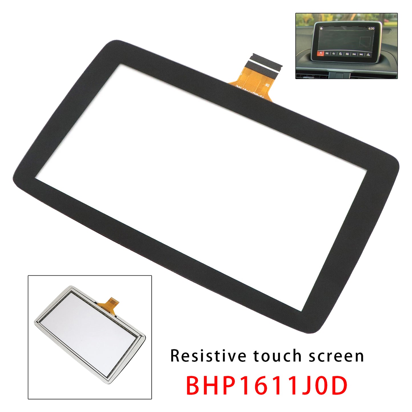 2014-2016 Mazda 3 Information Display BHP1611J0D 7" Touch Screen Glass Display